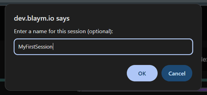 Save session dialog