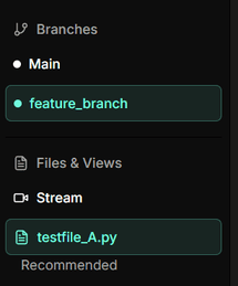 Branch and file view